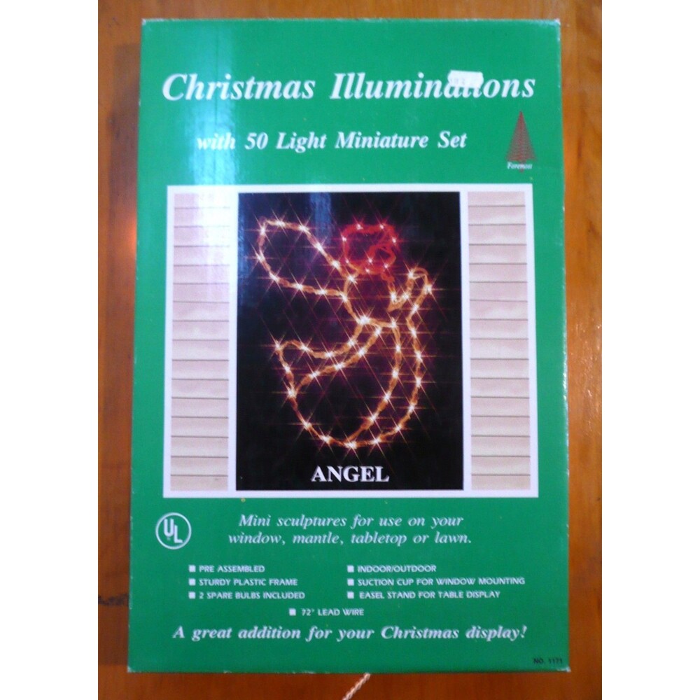 Mini Christmas Angel Light Sculpture 16" Illuminations Indoor Window Tabletop